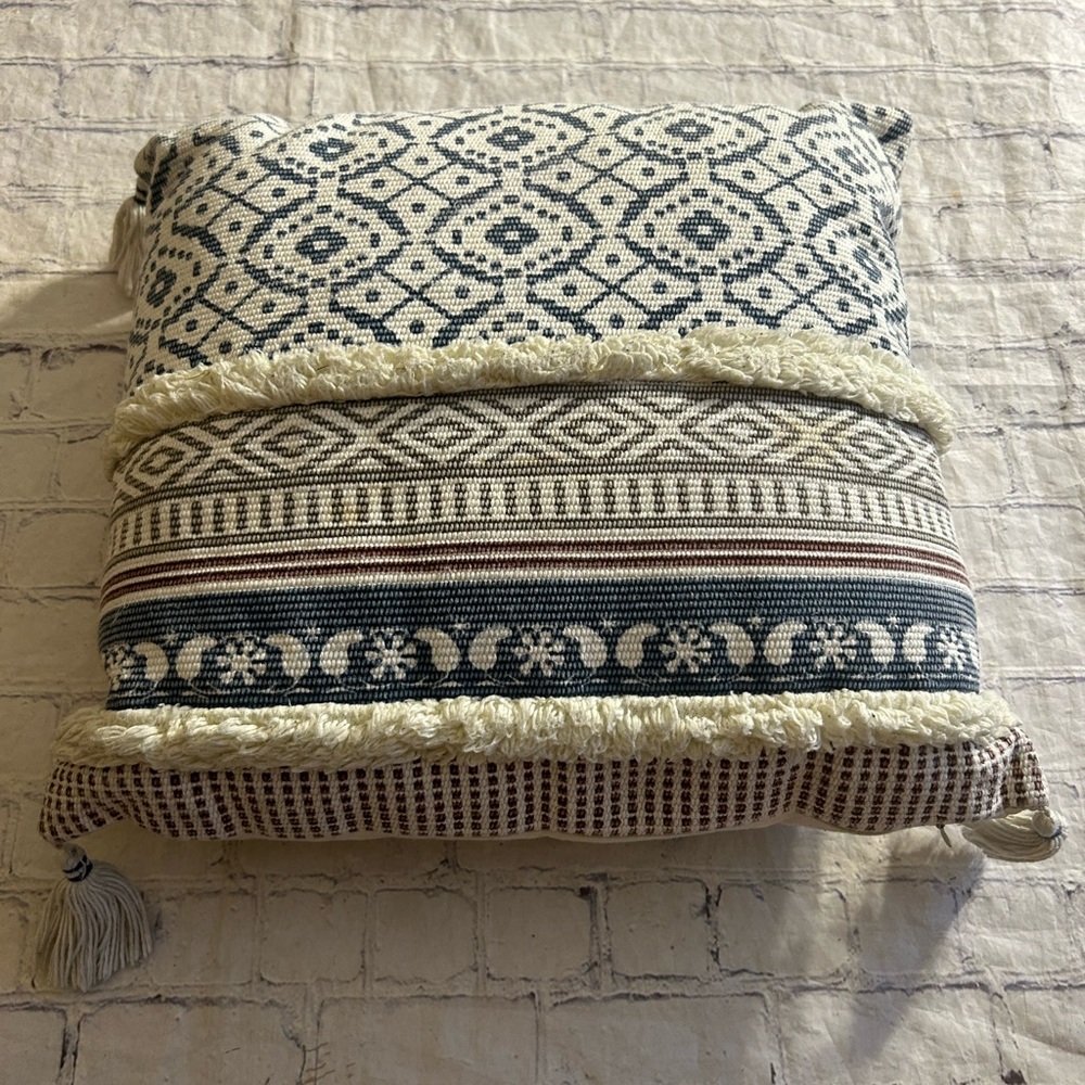 UTOPIA BEDDING DECORATIVE SQUARE THROW PILLOW COTTON BLEND BOHEMIAN STYLE